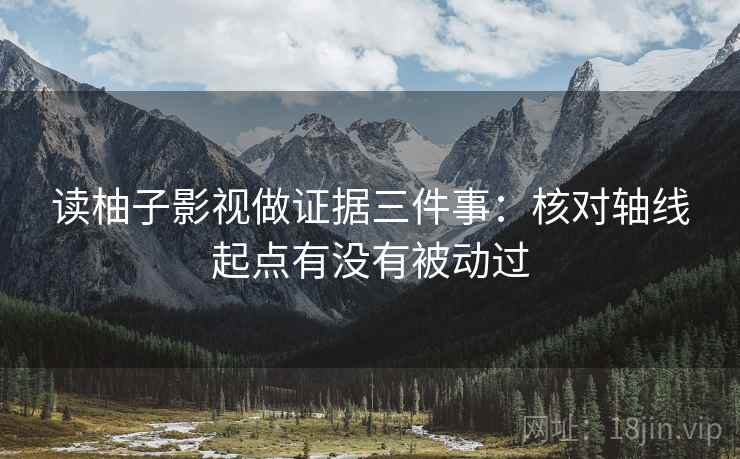 读柚子影视做证据三件事：核对轴线起点有没有被动过