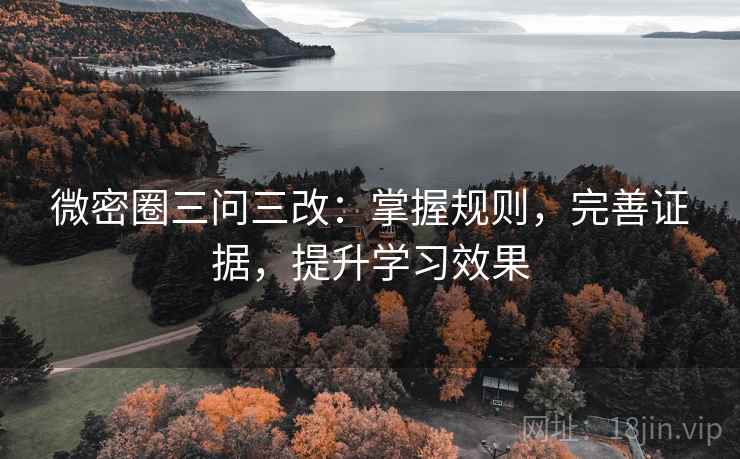 微密圈三问三改：掌握规则，完善证据，提升学习效果  第1张